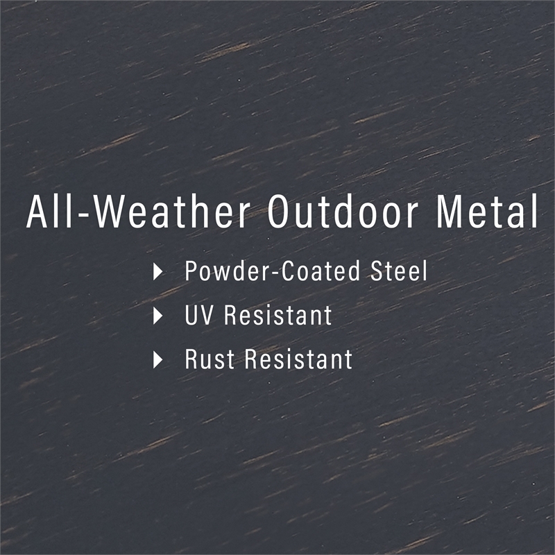 Pemberly Row Steel Metal Patio End Table in Oil Rubbed Bronze