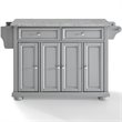 Pemberly Row Traditional Wood/Granite Kitchen Island in Gray