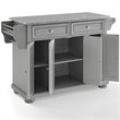 Pemberly Row Traditional Wood/Granite Kitchen Island in Gray