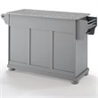 Pemberly Row Traditional Wood/Granite Kitchen Island in Gray