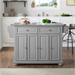 Pemberly Row Traditional Wood/Granite Kitchen Island in Gray
