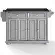 Pemberly Row Traditional Wood Kitchen Island with 2-Drawer in Gray/Black