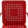 Pemberly Row Industrial Metal Patio Chair in Bright Red Gloss (Set of 2)