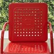 Pemberly Row Industrial Metal Patio Chair in Bright Red Gloss (Set of 2)