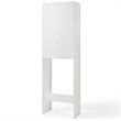 Pemberly Row Modern Wood Spacesaver Cabinet in Vintage White/Black