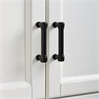 Pemberly Row Modern Wood Spacesaver Cabinet in Vintage White/Black