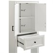 Pemberly Row Modern Wood Spacesaver Cabinet in Vintage White/Black