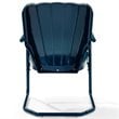 Pemberly Row Steel Metal Outdoor Chair in Navy Gloss (Set of 2)