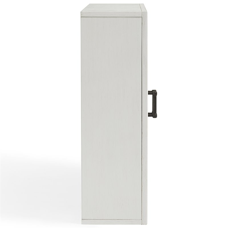 Pemberly Row Modern Wood Medicine Cabinet with Shelves in Vintage White