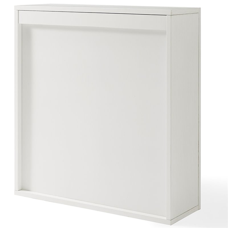 Pemberly Row Modern Wood Medicine Cabinet with Shelves in Vintage White