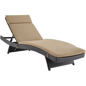 pemberly row patio chaise lounge in brown and mocha