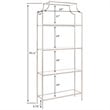 Pemberly Row Modern Metal/Glass Etagere Bookcase in Oil Rubbed Bronze/Clear