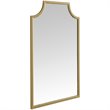 Pemberly Row Modern Metal Decorative Bathroom Mirror in Soft Gold