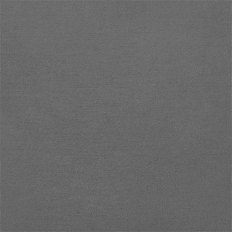 Pemberly Row Round Vinyl Polyester Fabric Patio Coffee Table Cover in Gray