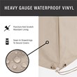 Pemberly Row 2-Piece Vinyl Outdoor Loveseat Cover Set in Tan