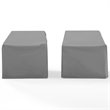 Pemberly Row Vinyl/Heavy Gauge Patio Chair Cover in Gray (Set of 2)