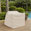 Pemberly Row Vinyl/Heavy Gauge Outdoor Chair Cover in Tan (Set of 2)
