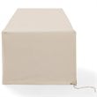 Pemberly Row Vinyl/Heavy Gauge Outdoor Chair Cover in Tan (Set of 2)
