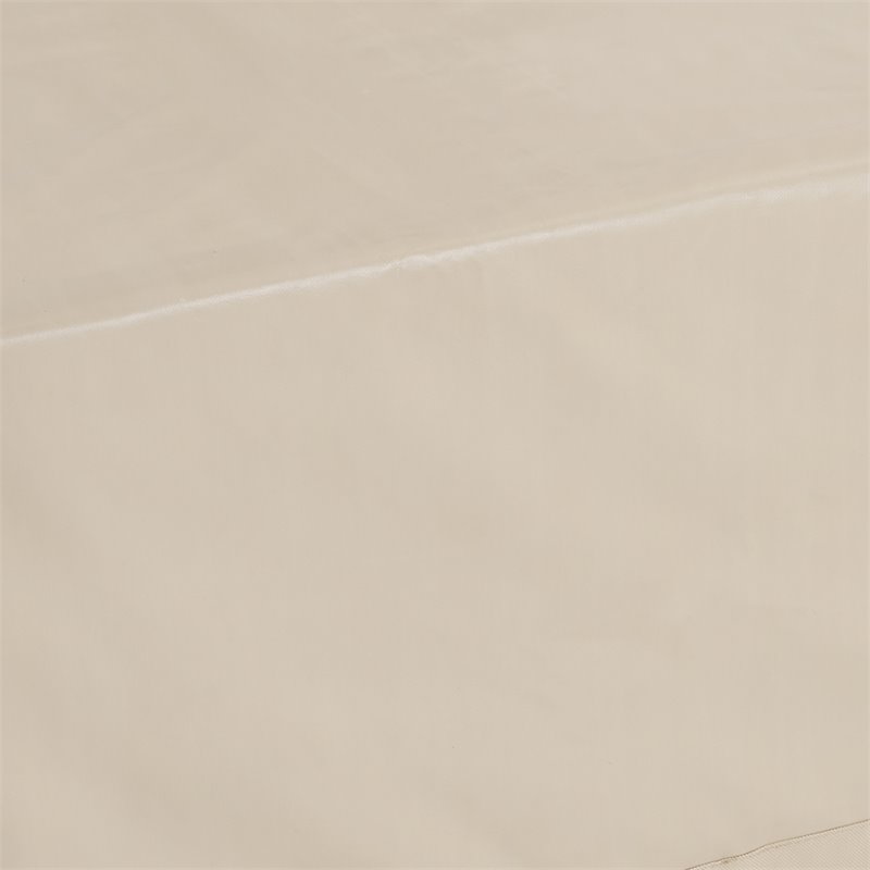 Pemberly Row Vinyl/Heavy Gauge Outdoor Chair Cover in Tan (Set of 2)