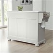 Pemberly Row Transitional Wood/Granite Kitchen Island in White