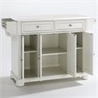 Pemberly Row Transitional Wood/Granite Kitchen Island in White