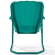 Pemberly Row Metal Patio Chair in Turquoise Gloss (Set of 2)