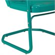 Pemberly Row Metal Patio Chair in Turquoise Gloss (Set of 2)