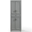 Pemberly Row 4-Door Traditional Wood Pantry in Distressed Gray
