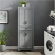 Pemberly Row 4-Door Traditional Wood Pantry in Distressed Gray