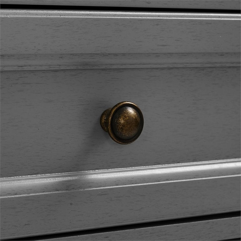 Pemberly Row 4-Door Traditional Wood Pantry in Distressed Gray