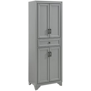 pemberly row 4 door pantry in distressed gray