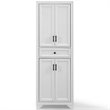 Pemberly Row 4-Door Traditional Wood Pantry in Distressed White