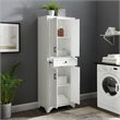 Pemberly Row 4-Door Traditional Wood Pantry in Distressed White