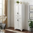 Pemberly Row 4-Door Traditional Wood Pantry in Distressed White
