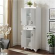 Pemberly Row 4-Door Traditional Wood Pantry in Distressed White