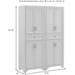 Pemberly Row 4-Door Traditional Wood Pantry Set in Distressed Gray (Set of 2)