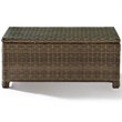 Pemberly Row 4 Piece Wicker Patio Sofa Set in Brown and Navy