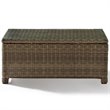 Pemberly Row 3 Piece Wicker Patio Sofa Set in Brown and Sangria