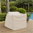 Pemberly Row Outdoor Patio Chair Cover in Cream