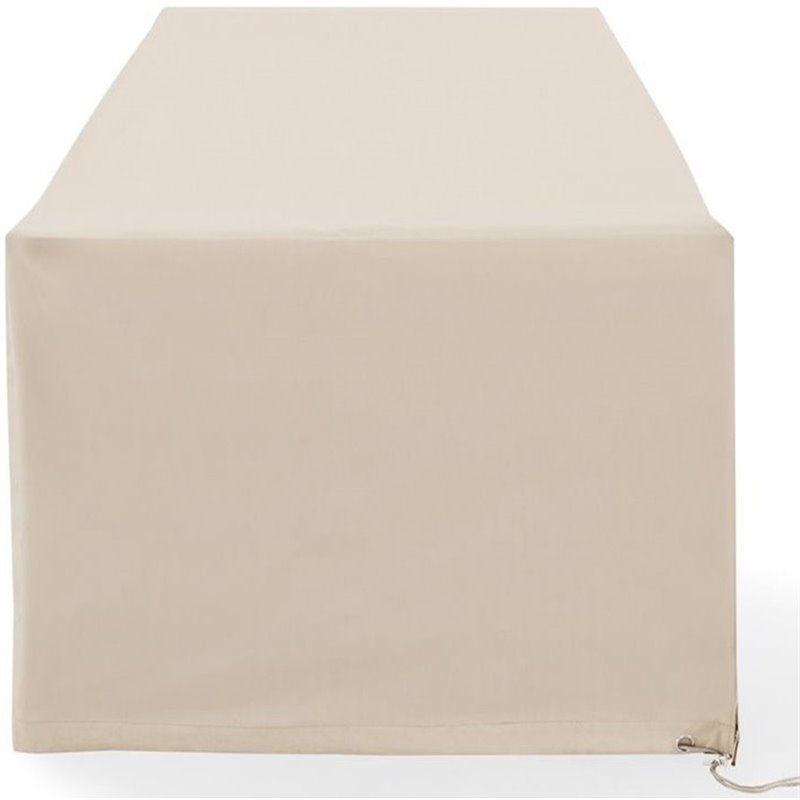 Pemberly Row Outdoor Patio Chair Cover in Cream