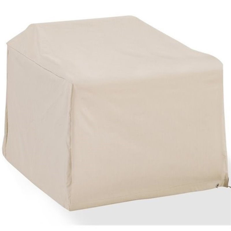 Pemberly Row Outdoor Patio Chair Cover in Cream