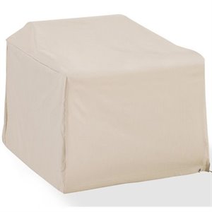 Pemberly Row Outdoor Patio Chair Cover in Cream