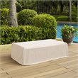 Pemberly Row Outdoor Patio Coffee Table Cover in Cream