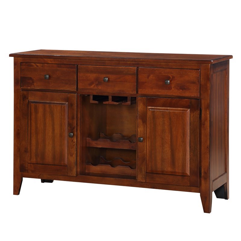 Pemberly Row Buffet with Wine Storage in Brown Cymax Business