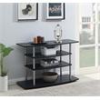 Pemberly Row Contemporary Wood No Tools TV Stand for TVs up to 32