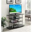 Pemberly Row Contemporary Wood No Tools TV Stand for TVs up to 32