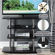 Pemberly Row Contemporary No Tool Wood/Metal TV Stand for TVs up to 32