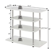 Pemberly Row Contemporary No Tool Wood/Metal TV Stand for TVs up to 32