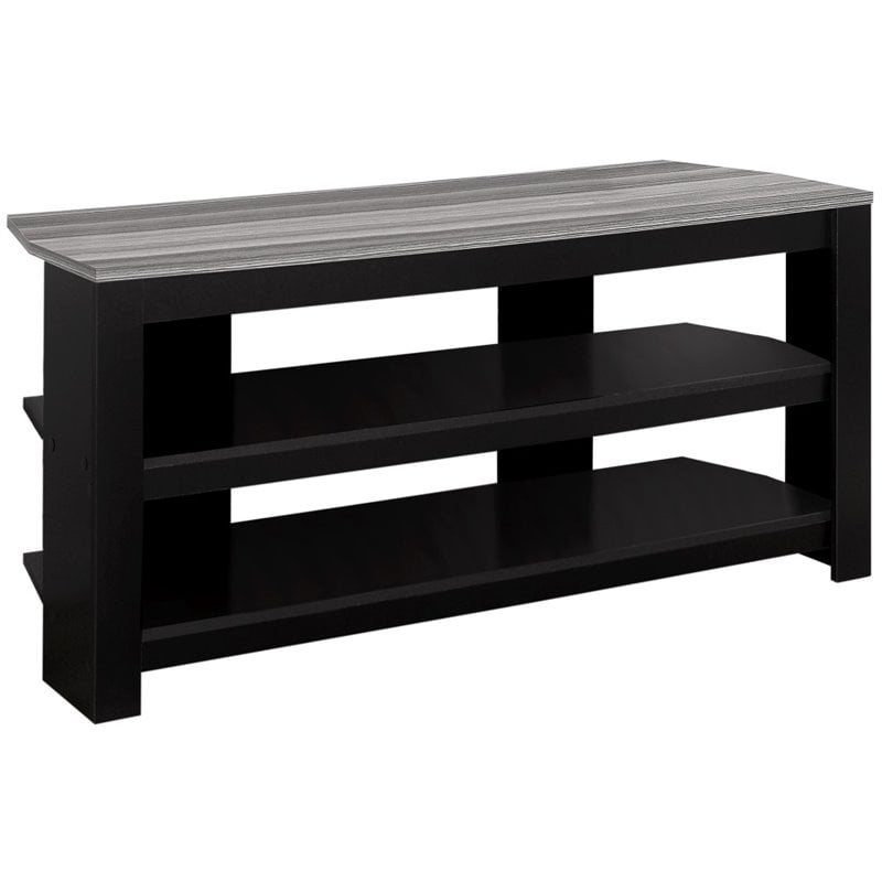 Pemberly Row Modern Wood Corner TV Stand for TVs up to 42