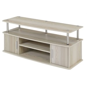 Pemberly Row Contemporary Wood TV Stand for TVs up to 43&quot in Cream
